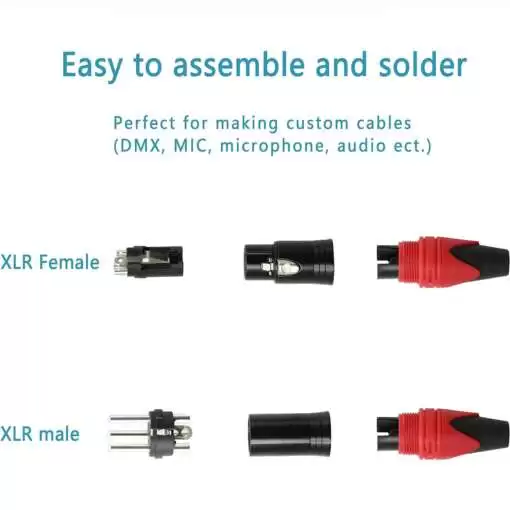 XLR Cable Connector 3 Pin MUSIC HOUSE for Wire - Image 7