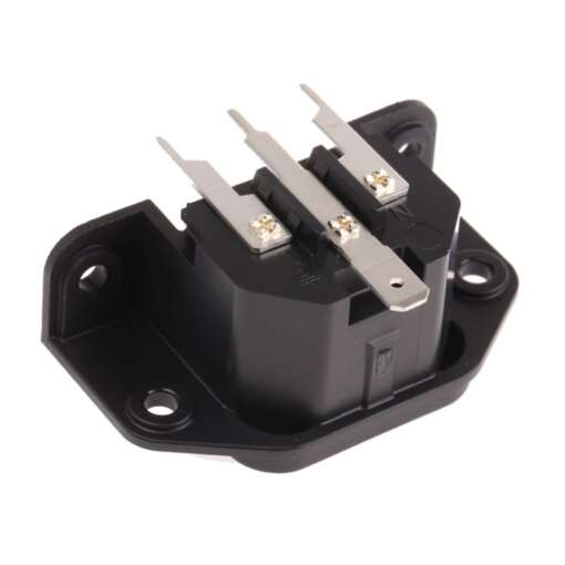 AC Power Connector C14, C18 Panel Mount IEC Connector Male, 10A, 250V for PCB - Image 2