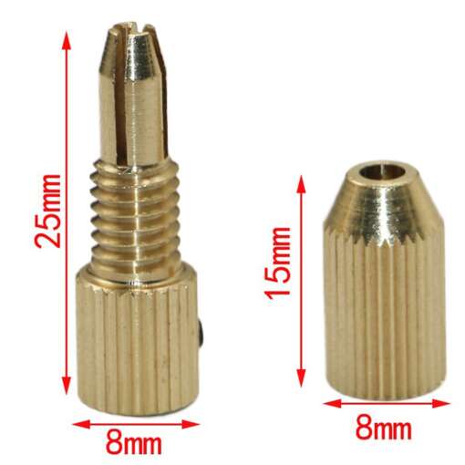 Brass Electric Motor Shaft Clamp, 3.17mm, Small Chuck Fitting for Micro Drill 1.0mm - Image 4