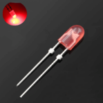 Oval Red LED 3.8x5mm
