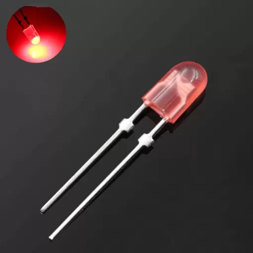 Oval Red LED 3.8x5mm