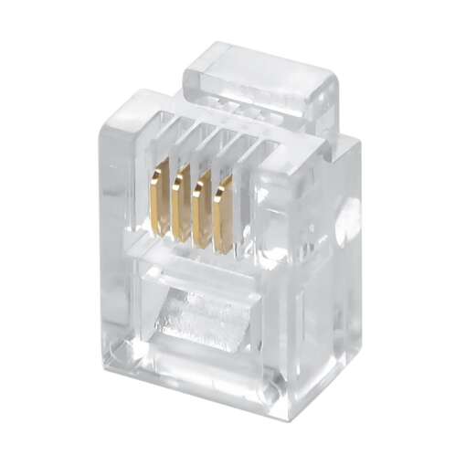 Rj11 6P4C Modular Plug for Telephone Cable (5 Pcs) - Image 2