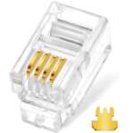 Rj9 4P4C Modular Plug for Telephone Cable (5 Pcs)