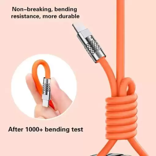 Fast Charging Data Cable 3 IN 1 (Lightning, Type-C & Micro USB) 6A 120W - Image 7