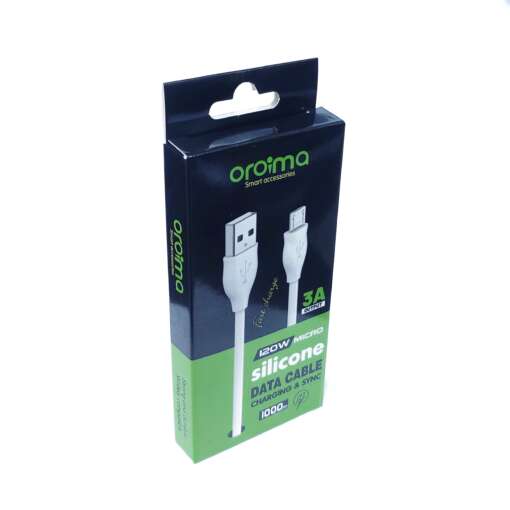 Oroima Micro USB TO USB Silicone Data Cable 1M 3A - Image 3