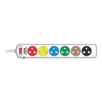 LiOA Common Expansion Outlet with Switch - 6 Outlets - 2200W (220VAC)/10A - 6SNW3.2.10