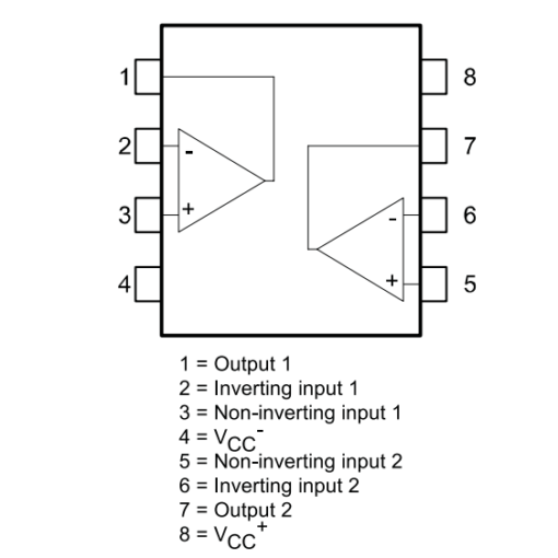 TL082CD SO-8 Operational Amplifier SMD IC - Image 2