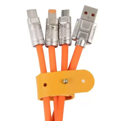 Fast Charging Data Cable 3 IN 1 (Lightning, Type-C & Micro USB) 6A 120W - Image 2