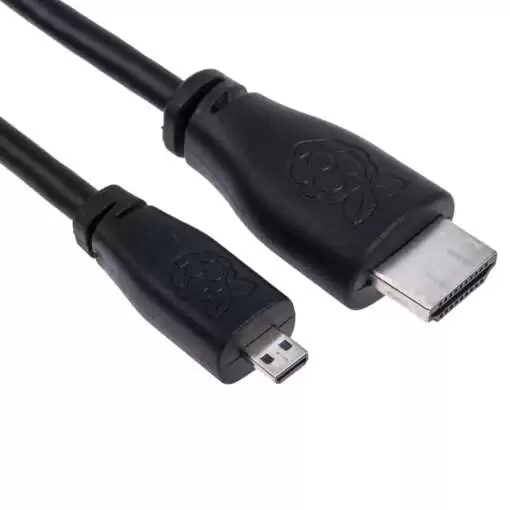 Micro HDMI Male to HDMI Male Cable 2M For Raspberry Pi (Original) - Image 2