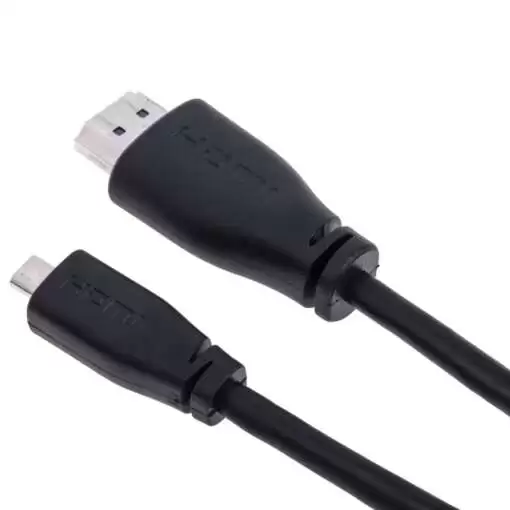 Micro HDMI Male to HDMI Male Cable 2M For Raspberry Pi (Original) - Image 3