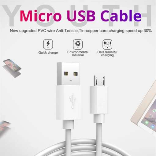 GERLAX Micro USB TO USB Data Cable 1M D3V 2.4A - Image 2