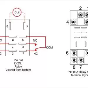 Electromagnetic Relay LY2N-J DPDT 10A 8 Pin with PTF08A Socket - Image 7