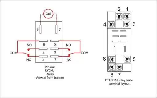 Electromagnetic Relay LY2N-J DPDT 10A 8 Pin with PTF08A Socket - Image 7