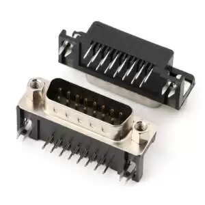 DA15 Right Angle PCB Solder Male D-type Connector 15 Pin 2 Row