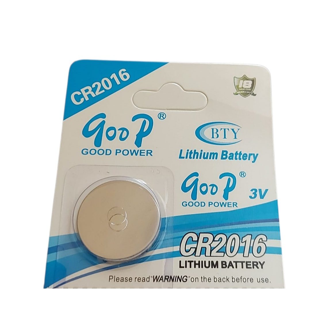Good Power Coin Cell Battery CR2016 3V Lithium - Image 2