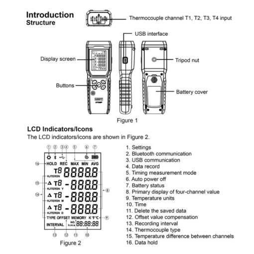 UNI-T UT325F 4-Channel Thermometer - Image 7