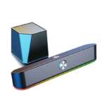 HP DHE-6003S HIFI RGB Stereo Soundbar Speaker Wired 10W for TV , PC , Home Theatre | Black