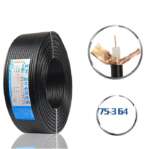 COAXIAL Cable SYV75-3/64 Black 75Ω 1 meter