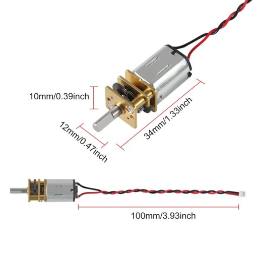 N20 DC Gear Motor 3-12V 300RPM with Cable - Image 5