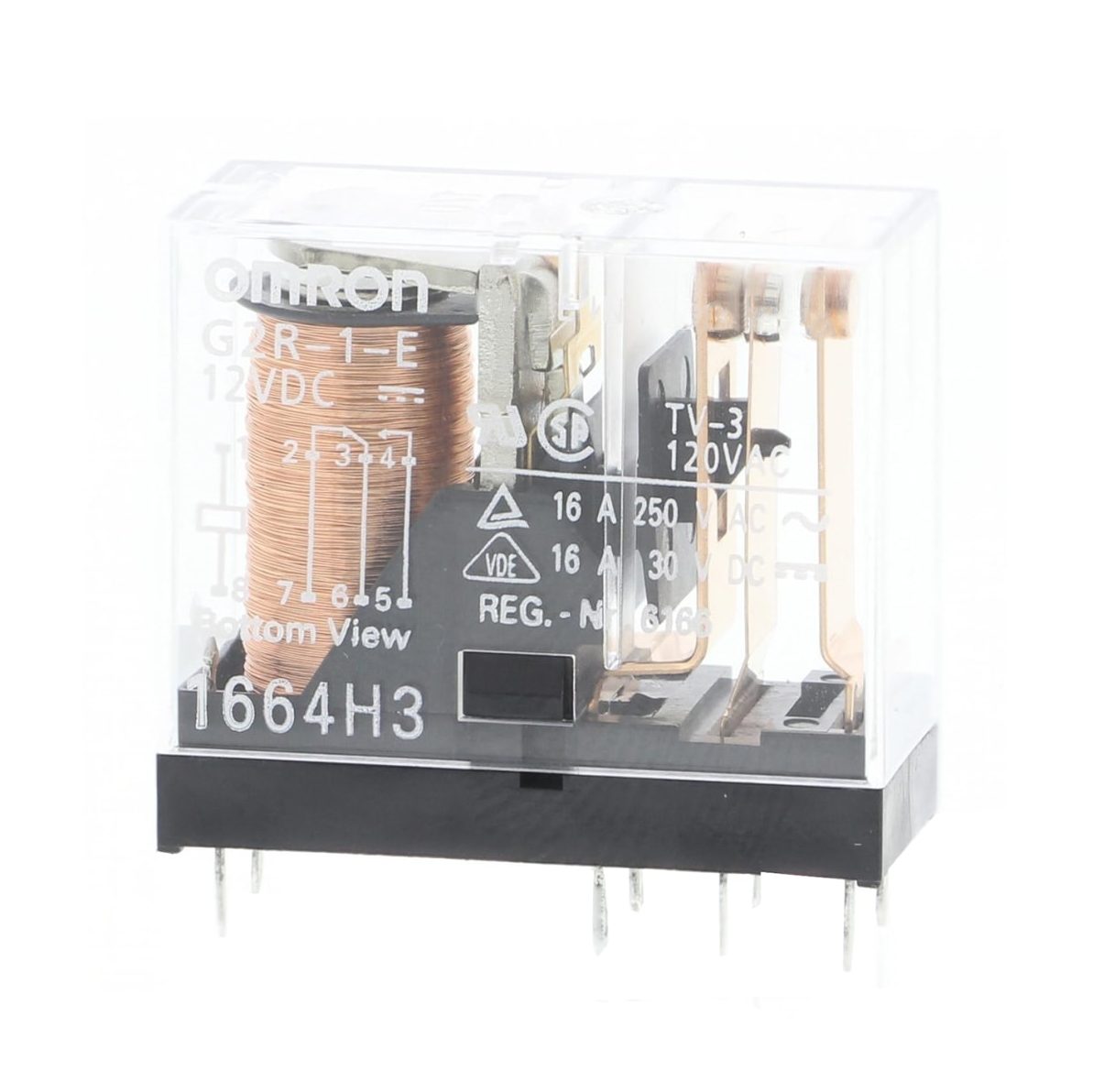 OMRON Power Relay G2R-1-E 12VDC 16A SPDT (1 Form C) 8Pin