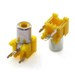 RCA Socket Female Jack Video Connector 1 Port 3 Pin for PCB (Right Angle) Yellow
