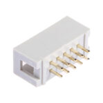 IDC 10-pin Mounting Male Plug Polarized Gold Plated Pin (FC10-PCB) Gray
