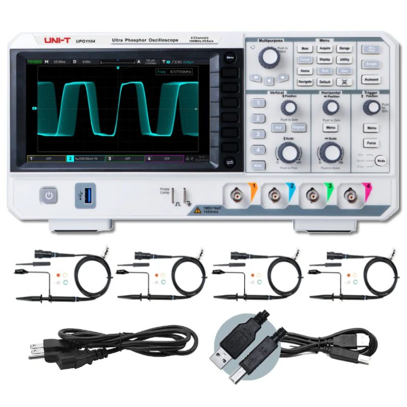 UNI-T UPO1104 Digital Oscilloscope 100MHz 4 Channel - Image 3