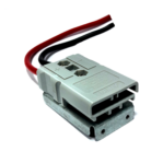 ANEN SAS50 DC Power Connector 50A 2 Pole Built-in 10AWG Cable and Metal Mounting Base