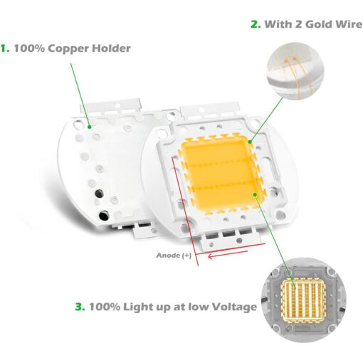 DC 12V High Power Warm White LED COB Chip 50W - Image 3