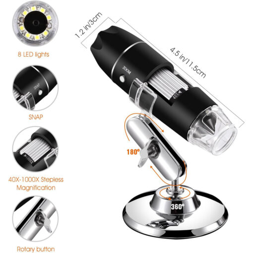 USB Digital Microscope with LED Illumination (1000X) - Image 4