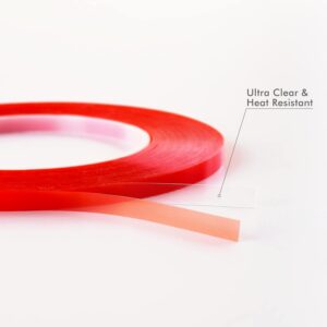 Transparent Double Face Tape 3mm (Red Cover) - Image 2