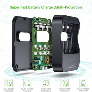 BESTON Battery Charger BST-C6201 with 4 PCS Ni-MH AA 2500mAh - Image 6