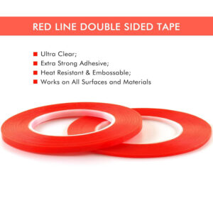 Transparent Double Face Tape 3mm (Red Cover) - Image 3