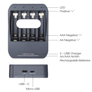 BESTON Battery Charger BST-C6201 with 4 PCS Ni-MH AA 2500mAh - Image 5