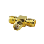 SMA T-Shape Adapter Female Socket to Dual Female Socket 50 Ohm (Full Copper)