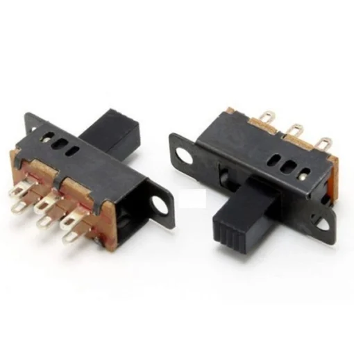 Miniature ON-OFF-ON Slide Switch DPDT 3 Position 6 Pin - SS23D32G7 - Image 2