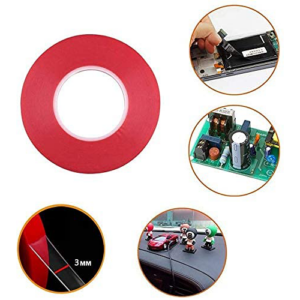 Transparent Double Face Tape 3mm (Red Cover) - Image 6