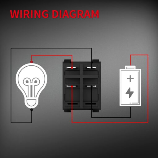 Switch On-OFF 16A 250VAC KCD4 4 Pin Dim: 25x21mm - Image 3