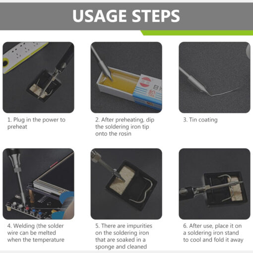 USB Charging Adjustable Temperature Soldering Iron Kit 5V 8W - Image 4