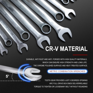 Professional Repair Tool Ratchet Wrench Socket Carry Case Set 216 pcs CR-V (1/2" 1/4" 3/8") - Image 6