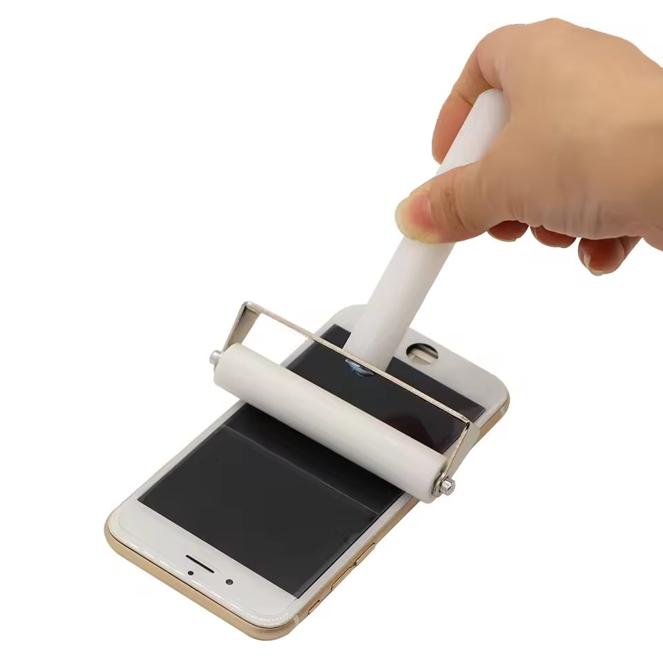 White Silicone Roller 10cm for PCB UV Film and Phone OCA - Image 3