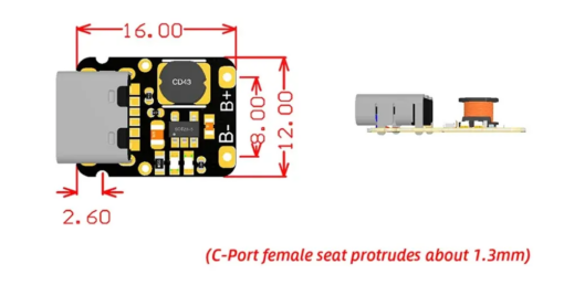 Lithium Battery Charger/Discharge Module TP4057 (LX-LBC3) Type-C USB 1A - Image 7