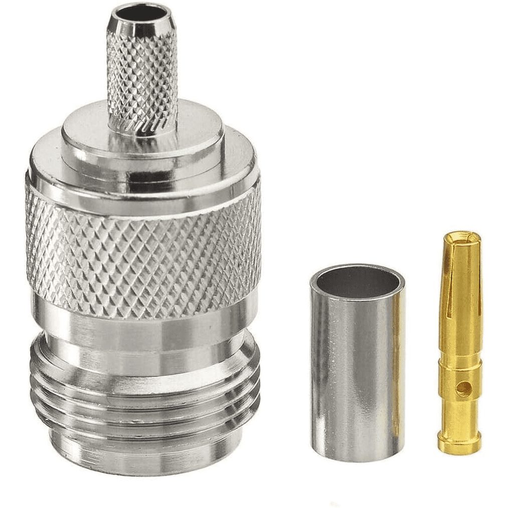 RF N-Type Connector N-K-3-W Straight Crimp Female Jack 50 Ohm For Cable RG58/RG402/LMR195 - Image 2