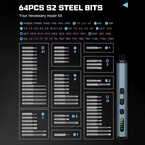 Precise Electric Screwdriver Set 68 in 1 - Image 14