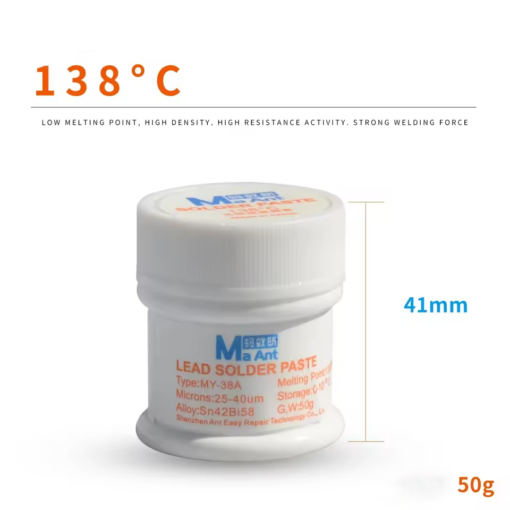 MaAnt MY-38A 138°C Low Temperature Solder Paste 50g - Image 3