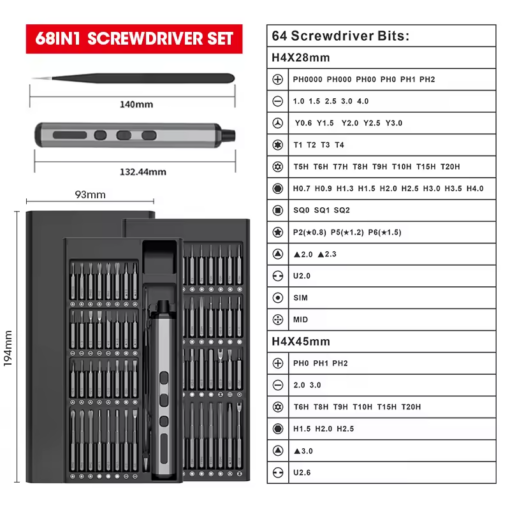 Precise Electric Screwdriver Set 68 in 1 - Image 16