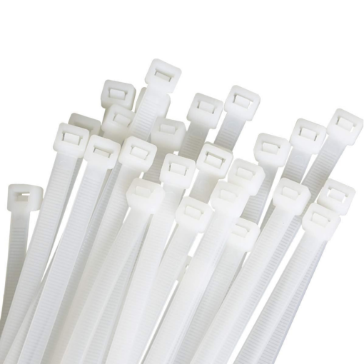 White Nylon Cable Tie 7.6 x 500 mm (Pack of 100)