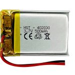 Rechargeable 402030 LIPO Battery Cell 3.7V 500mAh Wire Solder (Actual Capacity 140mAh)