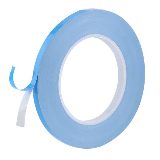 White Double Face Thermal Tape 8mm (Blue Cover)