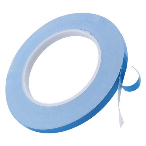 White Double Face Thermal Tape 8mm (Blue Cover) - Image 2